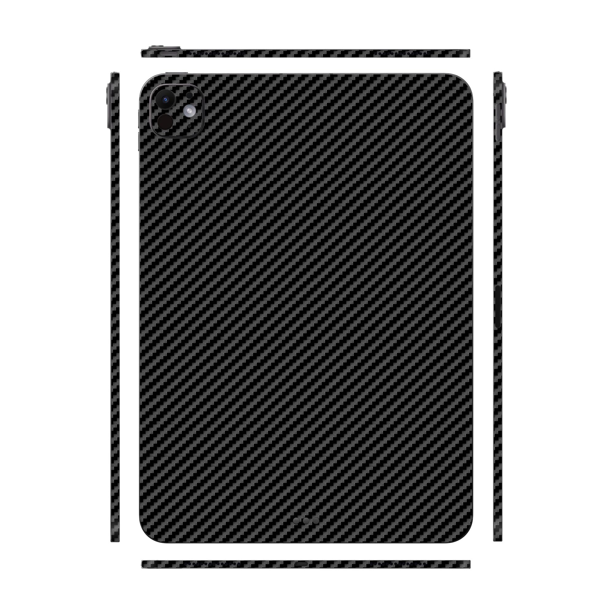 Capes Tablet Skins Compatible with iPad Pro 11 M4 2024, Anti-Scratch Vinyl Decal Skin, Protective Film, Not Case/Cover (Carbon Fibre Black, Full Body Skin)