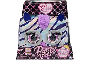 Purse Pets Metallic Magic Rebel Stripez Zebra - interaktive Kindertasche, die mit mehr als 30 Geräuschen, Reaktionen und Musik lebendig Wird, Tiertasche und Spielzeug in einem, ab 5 Jahren