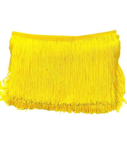 GOMAKERER 10 Yards Paillettes Frange Garniture, Paillettes en Plastique Doré Dentelle Couture Frange Garniture Accessoires de Vêtement pour Bricolage Danse Scène Costume Vêtements Robe Décor