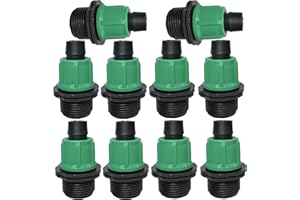 AERZETIX - Juego de 10 Racores/adaptadores para Manguera por Goteo Ø16x3/4'' Rosca Externa (para Manguera 16mm) - Conector para Sistema de riego/aspersión - C48691