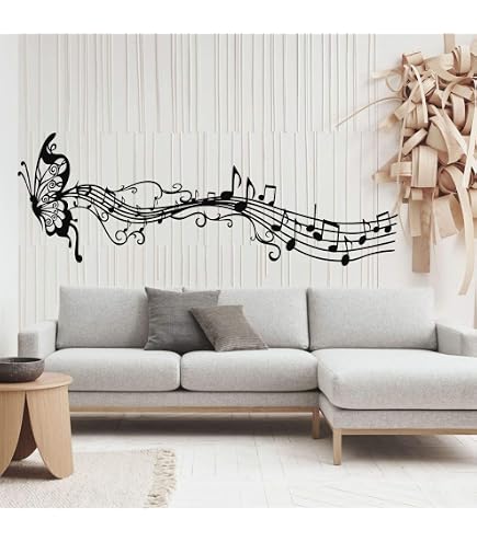 CREATCABIN Décoration Murale Bois Note Musique Clé De Sol Noire - 30x25cm