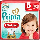 Prima K&uuml;lot Bebek Bezi Premium Care 5 Numara 34'l&uuml; 11-17 kg