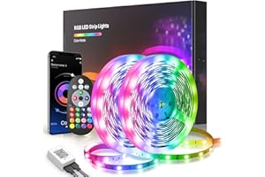 Nexillumi 20m LED Strip Lights, RGB Music Sync Color Changing LED Light with Smart App Control Remote, LED Lights for Bedroom Room Lighting Flexible Home Decoration