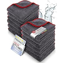 Set Di 3 Asciugamani In Microfibra Glart Per Auto - Super Assorbenti E Morbidi (40x40 Cm, Antracite Rosso) - Foto 10