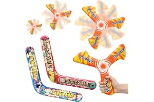 deAO 3 stycken bumerang, kastleksak boomerang set för nybörjare och barn | Färgad återgång ballong för utomhusspel, klassisk V-formad återkommande kastleksak smal och lätt