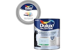 Ma Couleur Sur-Mesure par Dulux Valentine – Peinture Intérieure Murs, Plafonds, Boiseries - Palette Bien être, Cuisine & Bain Satin, Bleu Fjord, 0,75 L