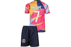 MODAMİT Kinder Trikot Paris Kylian Mbappe #7 Produkt in Sonderedition, Mit Kurz (128-176 Jahre)