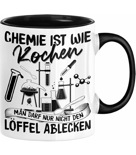Kaffeetasse 'Trust Me, I´m A Chemist!' – 330 Ml, Spülmaschinenfest, Weiß-Grün