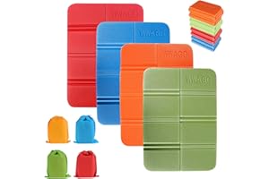 JOKILY 4 cuscini pieghevoli per seduta, per bambini, pieghevoli, da esterno, impermeabile, isolante, per giardino, campeggio, picnic (A)