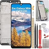 YHX-OU 6.4" Nero+Telaio Schermo per Samsung Galaxy M32 4G SM-M325F/DS SM-M325F AMOLED ​LCD Display Touch Screen Digitizer Ric