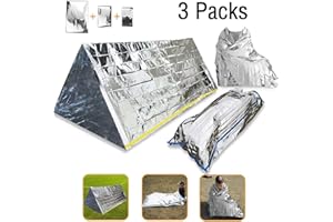 Wady 3-in-1 Notfall-Decke, -Zelt und -Schlafsack, Hitze-reflektierend, wasserdicht, Mylar, Thermo-Schutz, Überlebensausrüstung zum Camping/Wandern