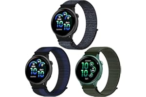 OUTPUTBT Nylonowa bransoletka 20 mm do Garmin Forerunner 55/158/165/245/645 music/Vivoactive 6/5/3/Venu 2 Plus/Venu Sq/Sq music/Sq 2/Vivomove 3/HR/Style/Sport/Luxe bransoletka zastępcza dla kobiet i mężczyzn