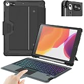 Nillkin iPad 9. Nesil (10,2 in&ccedil;, 2021) &Ccedil;ıkarılabilir Klavyeli Kılıf, Sihirli İzleme D&ouml;rtgeni, 7 Renk Arkadan Aydınlatmalı, Po