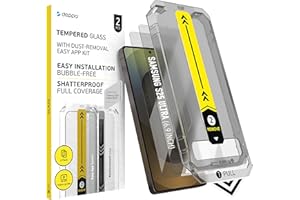 Deppa | Lot de 2 | pour Samsung S25 Ultra (6.9') Verre Trempé avec Kit de pose facile | Anti-Poussière & Anti-Bulles | Résistant aux Chocs | Couverture Complète |