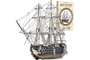 piececool Puzzle 3D, metalowy, okręt wojenny HMS, żaglowiec pancernik 3D, metalowe puzzle ze stali nierdzewnej, całość metalowa, 1:1, prezent urodzinowy, zestaw modelarski dla dorosłych, 389 elementów