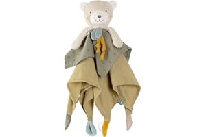 Fehn Chusta do przytulania niedźwiedź NATUR – towarzysz zabaw i przytulanka z bawełny z kontrolowanej uprawy biologicznej (kod typu pojazdu) z mocowaniem na smoczek – dla niemowląt i małych dzieci