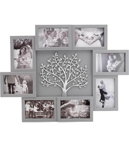 Cornice per foto collage 10x(13x18 cm) MDF marrone chiaro