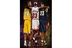 Tainsi Michael Jordan Kobe y James Legends Fan-Tribute-Poster, 12 x 18 pulgadas, 30 x 46 cm