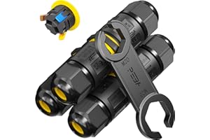PEBA® Connecteurs de Câbles Étanches IP68 - Boîte de jonction 3 Fils - Raccord extérieur étanche pour jardin - Dérivation de câble Ø4-12mm - Boîtier électrique extérieur étanche et sécurisé,3 pièce