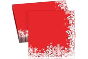 TENARE 32 Pcs Christmas Napkins Paper Christmas Serviettes Disposable Traditional Xmas Napkins 13 x 13 Inches Decorative Tissue for Table Restaurant Kitchen Xmas Party Supplies(Snowflakes)