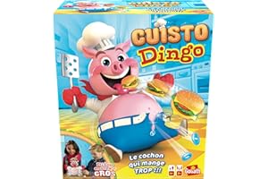 Cuisto Dingo - Jeux de Société pour Enfants - Amusez-vous à Nourrir le Cochon sans Faire Exploser son Ventre - Jeu Rigolo dès 4 Ans - Jouez en Famille ou entre Amis - 2 à 4 joueurs