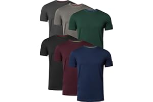 FULL TIME SPORTS Tee Shirt Homme T-Shirts À Manches Courtes T Shirt Marque Tshirt 6X Lot Polo Fts-634
