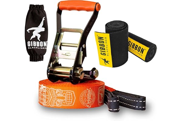 Gibbon Travel Line Slacklines avec kit de Slackline Marron Taille M