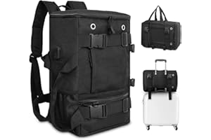 VOESLD Mochila Viaje Cabina Avion 40x20x25 para Ryanair Bolsas de Cabina, Mochila Viaje Equipaje de Mano Mochila de Senderismo (Negro)