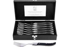 Laguiole Style de Vie Luxury Line - Tenedores (6 piezas, madera de ébano)