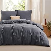 Bedsure Duvet Cover for 180 cm Bed - Grey, Duvet Cover 260 x 240 cm | Bedding Set with 2 Pillow 50 x 75 cm, Oeko-Tex Reversib