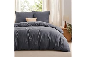 Bedsure Bedding Funda Nordica Cama 135/150 - Poliéster Microfibra Juego de Funda de Edredon 230x220 cm y 2 Fundas de Almohada 50x75 cm, Funda Nórdica con Cremallera ÖKO-Tex (Gris)