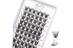 MAGNETIC SL Wimpern Einzeln 72 Cluster Wimpern 3d Wimpern Extensions DIY Falsche Wimpern Natürlicher Look C D Curl Wiederverwendbar Flauschige Cluster Lashes Weiche Wimpern 10-16MM-DM21