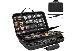 BRANTMAKER Messertasche, Messerkoffer für 61+ Taschenmesser, Messer Tasche mit tragbarem Schultergurt, für EDC Minimesser/Schmetterlingsmesser/Feststehendes Messer (nur Box)