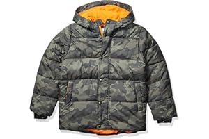 Amazon Essentials Chaqueta Gruesa y Acolchada con Capucha Bebé y Niño