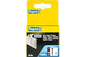 Rapid Dyckertar Typ 8, 30 mm, Rostfritt Stål, 18 Ga, 1000-pack