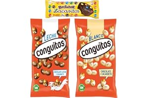 LACASA Pack Conguitos leche bolsa 1kg,blanco bolsa 1kg,Lacasitos brownie 50g