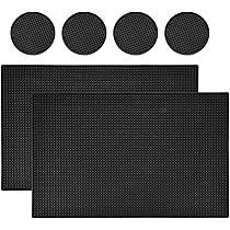 Tappeto Da Bar Antiscivolo In Gomma 2 Pezzi - Corrimano Per Pub, Club E Feste, Dimensioni 60x8x1 Cm, Raccogligocce Per Bicchieri