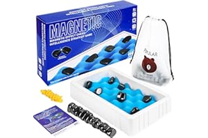 KFDDRN Schachbrett Magnetisch - Kampfschach Mit Magnetisch, Schachspiel magnetisch, Reisen Schach Magnetisch, Puzzle Checkers Spiel, Tragbares Schachbrett-Party Für Familientreffen (20-Magnete + Schwamm)