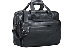 STILORD 'Atlantis' Borsa lavoro in pelle grande da uomo donna Ventiquattrore porta PC 15.6' Portadocumenti con tracolla per Ufficio Università