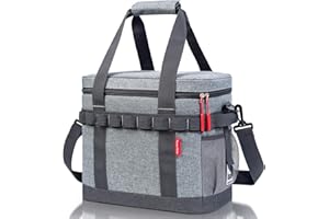 PeranoRidia Sac Isotherme 20L, 12 Heures Refroidissement, Grand Glaciere Souple Isotherme Portable pour Repas Homme & Femme avec Plusieurs Poignées, pour Pique-Nique, Camping, Voiture, Plage