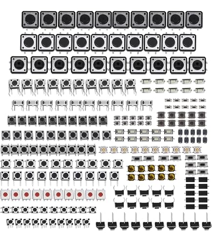 Sourcing Map 10x Taktiler Druckschalter – SMD 4-Pin, 6x6x4,3mm, Momentan, Für Elektronik & Haushaltsgeräte