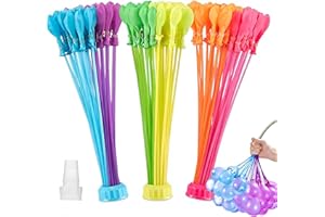 ZXFAD 111pcs Selbstschließend Wasserballons Set Schnellbefüllbare Wasserbomben mit 3 Hahnanschluss,Bunte Wasserbomben，für Strände,Poolparty,Water Sommer Balloonsfür Kinder