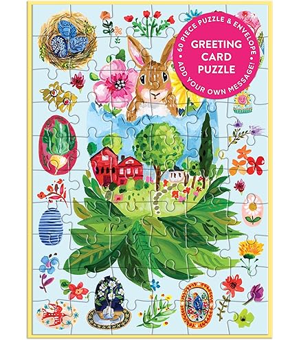 Galison Potted – All Occasion Botanical Greeting And Jigsaw Puzzle Card Includes Color Coordinated Envelope And Sticker Seal, Jigsaw Puzzles - Canada - View #4