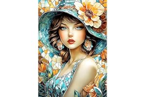 MXJSUA 5D Donna Elegante Diamond Painting Kit Completo, DIY Pittura Diamante per Diamond Painting, Fai-da-te Diamond Painting Strass Ricamo a Punto Croce Decorazione per Casa 30x40cm