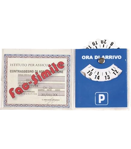 Quattroerre 1605 Portabollo Con Disco Orario - Per Auto, Leggibile Interno Ed Esterno - Foto 4