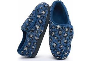 Git-up Zapatillas de Estar por Casa para Mujer Espuma de Memoria Antideslizante Invierno Cálido Cómodas Suave Algodón Pantuflas para Interiores y Exteriores Suela de goma