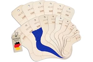 HHM® Größe 2M-47 Sockenbretter mit Größenangabe Sockenlineal zum Stricken. Sockenspanner/Sockenschablone mit Größenangabe. Sockenblocker als Strickhilfe