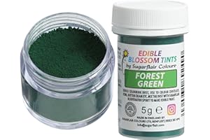 SUGARFLAIR COLOURS Sugarflair Blossom Tint Dust Forest Green, Verde - Colorante Alimentare, Polveri Coloranti Commestibili per Torte, Pasta di Zucchero, Glassa, Cioccolato, Crema al Burro, Macarons - 5g