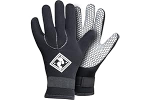 Two Bare Feet 3mm Neoprene Wetsuit Gloves – Thermal Surf & Swim Gloves for Cold Water, Flexible & Durable with Textured Grip – Unisex Water Sports Gloves