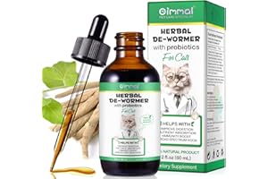TAMIODFO Wurmkur Katze 60ml, Entwurmungsmittel Katzen mit Probitika, Natürliche Katzenwurmer-Tropfen, Verbesserung der Verdauung, Immunitätsschub- Kräuterentwurmer Entwurmung Katze